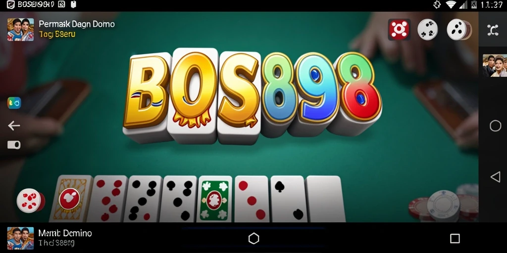 Tampilan gameplay <strong>BOS898</strong> yang menarik dengan kartu domino.