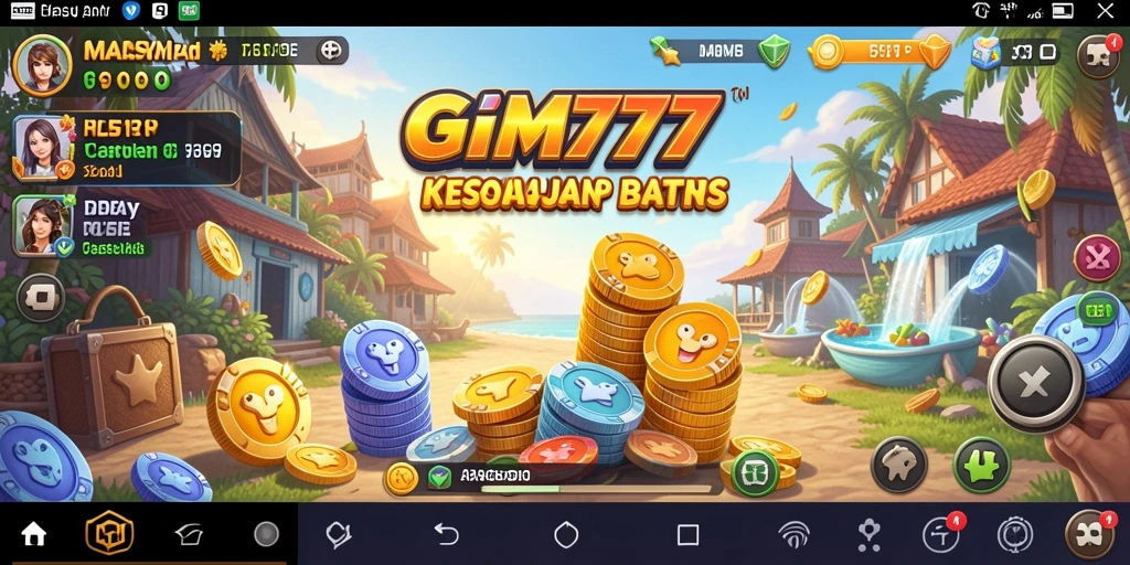Tampilan menarik dari gameplay GIM777 yang penuh warna.