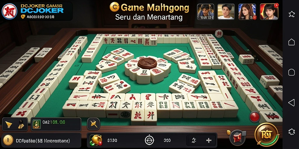 Tampilan gameplay seru di IDCJOKER dengan ubin Mahjong.