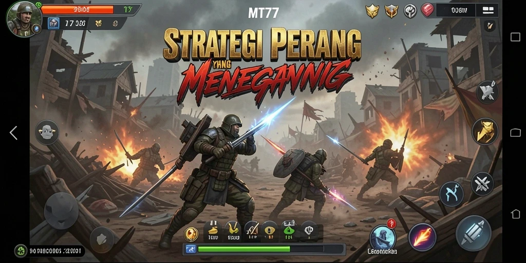 Tangkapan layar MT777 dengan aksi pertempuran yang mendebarkan.