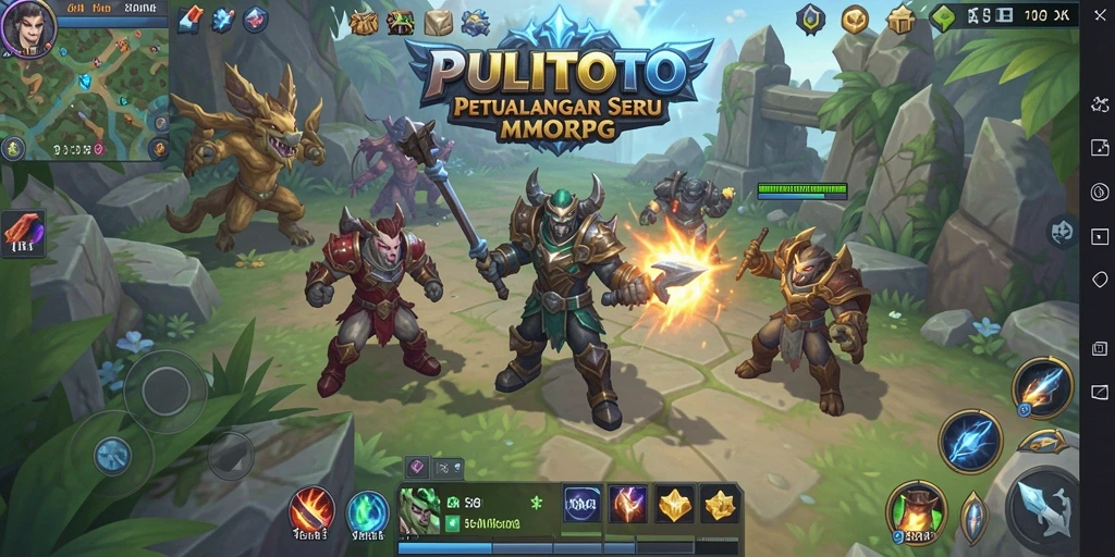Screenshot PULITOTO menampilkan aksi mendebarkan dalam permainan MMORPG.