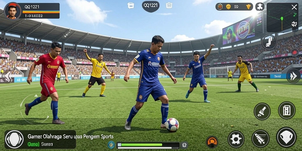 Screenshot gameplay <strong>QQ1221</strong> menunjukkan keseruan pertandingan olahraga yang mendebarkan.