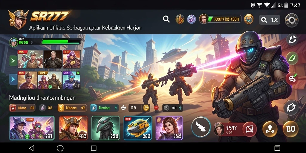 Screenshot utama SR777 menampilkan antarmuka aplikasi Utility yang sederhana dan fungsional.